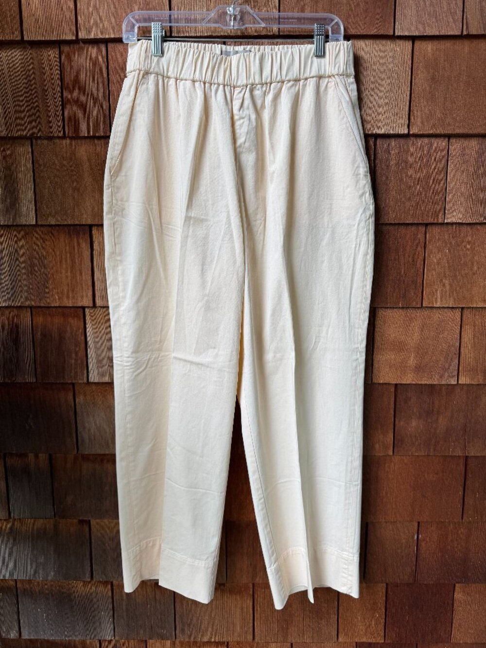 Everlane Elastic Waist Easy Pant in Birch Organic Cotton - Women's X-Large